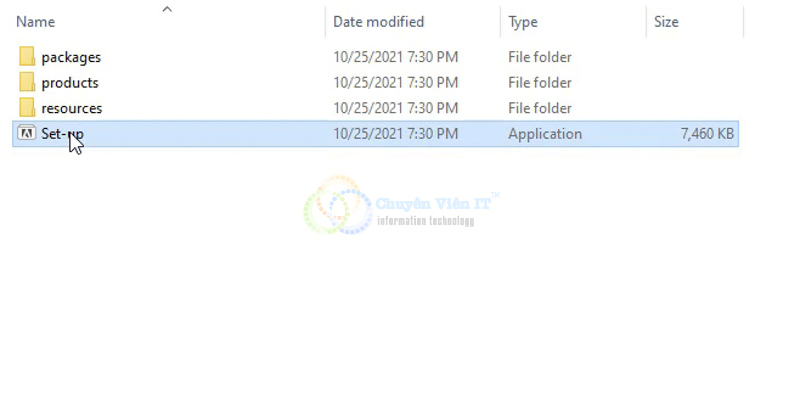 Chạy File Setup để bắt đầu cài đặt phần mềm Premiere Pro CC 2022