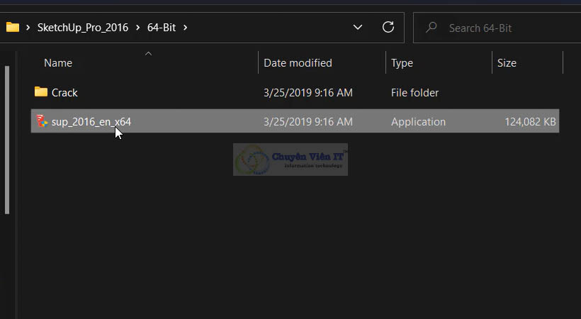 Chạy File setup.