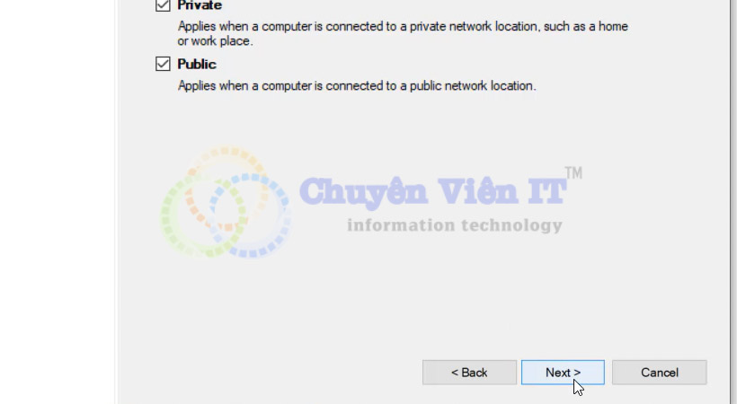 Tiếp tục chọn Next.
