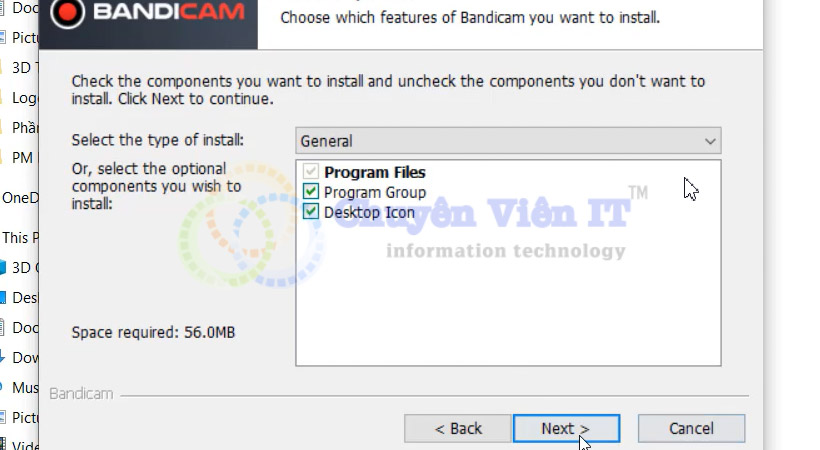 Tiếp tục chọn Next. Bandicam 4.2
