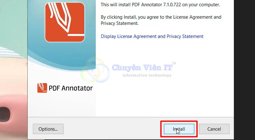 Chọn Install để cài đặt
