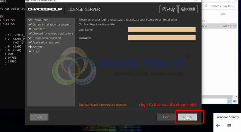 Chọn Finish hoàn thành cài Vray for maya 2015.