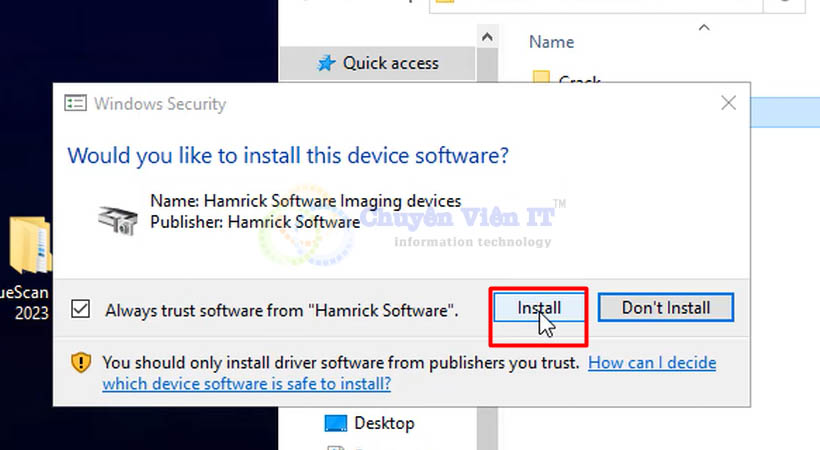 Chọn Install để tiếp tục