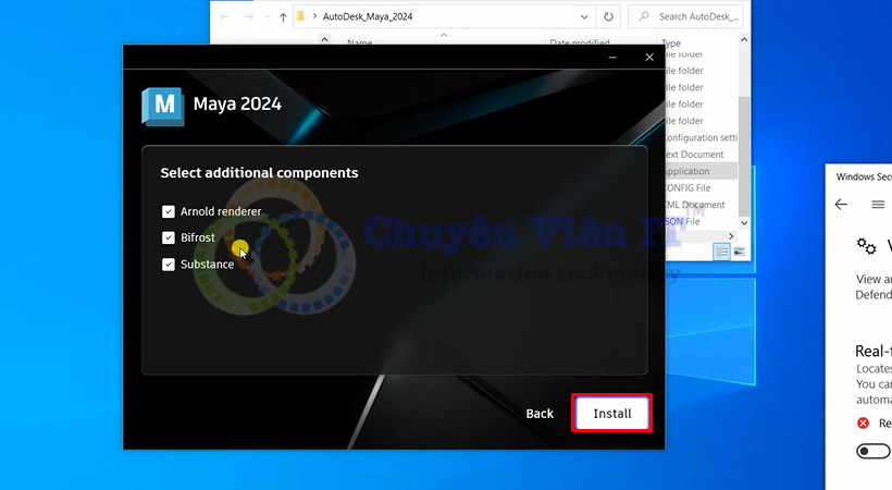 Tiến hành chọn Install Maya 2024.