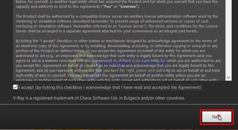 Chọn I Accept rồi chọn Next