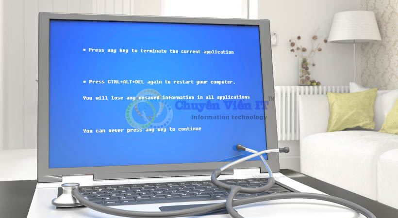 Màn hình máy tính này bị màu xanh