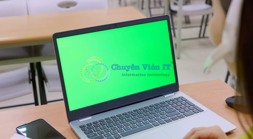 màn hình macbook bị ám xanh