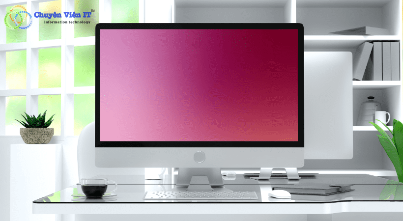 Màn hình bị ám hồng do lỗi VGA.