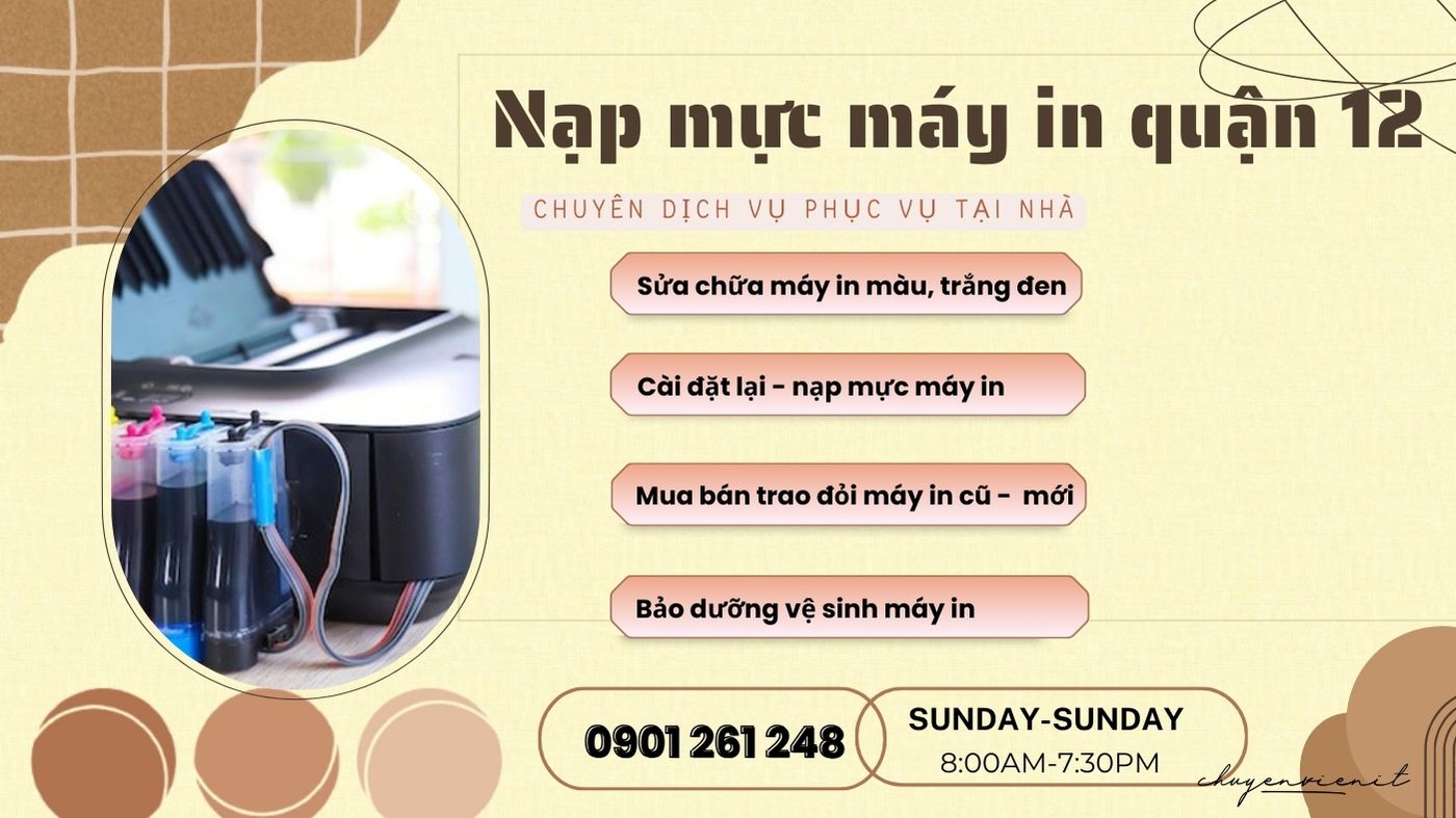 Dịch vụ nạp mực máy in quận 12