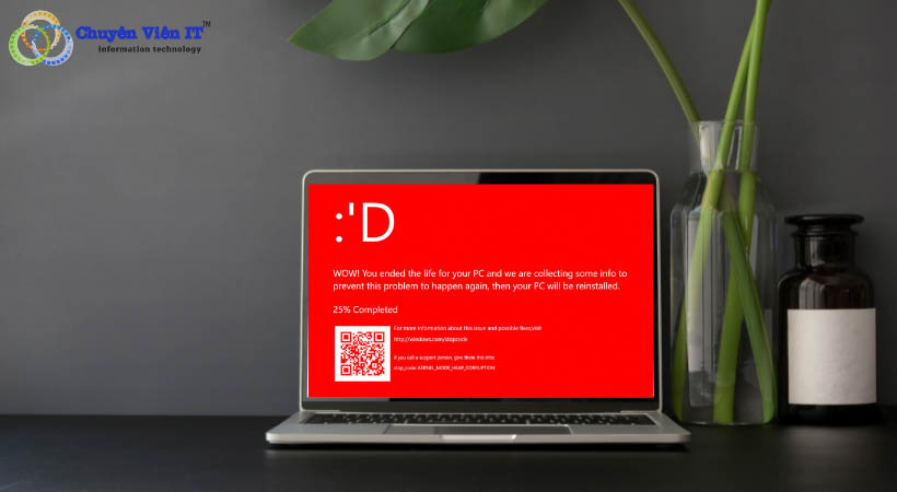 Màn hình bị đỏ do lỗi phần cứng và phần mềm.