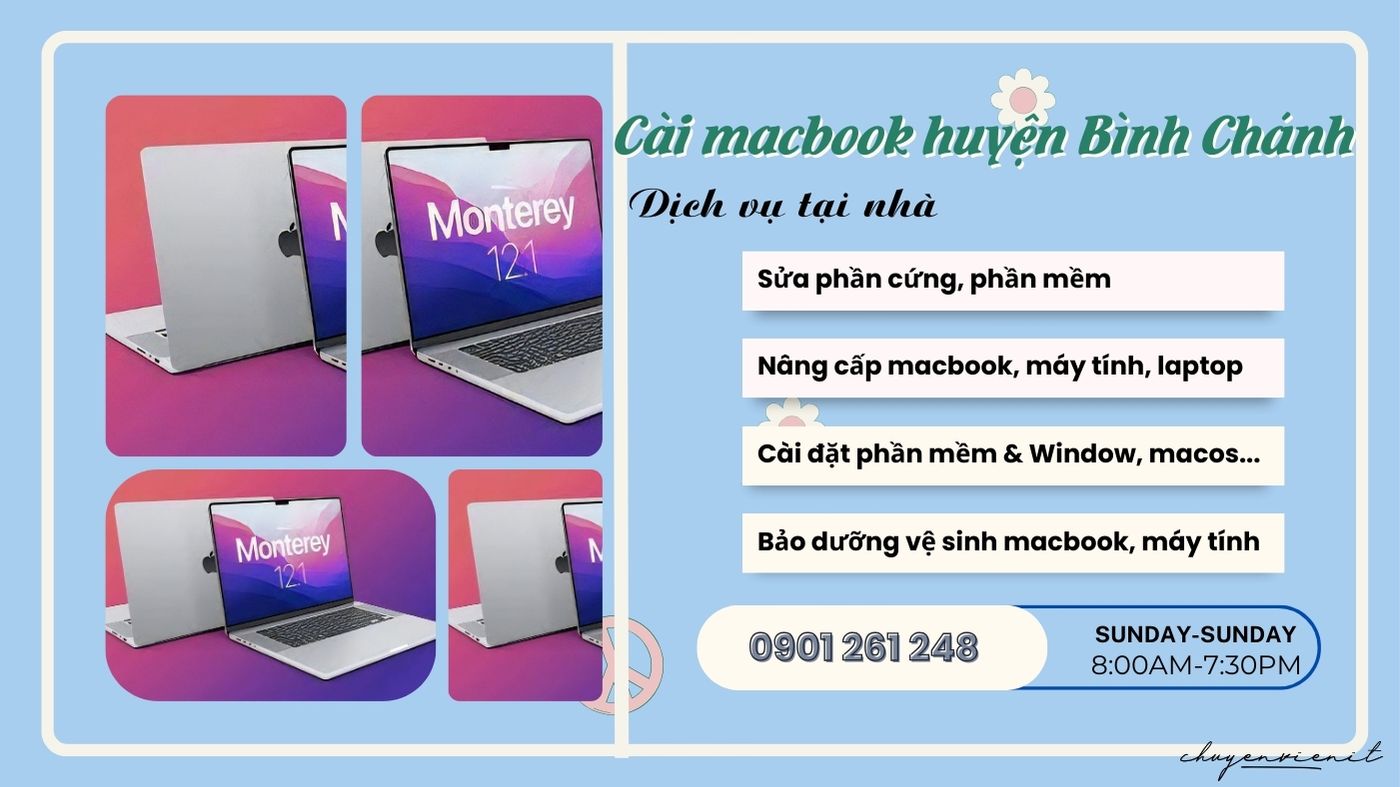 Dịch vụ cài macbook huyện bình chánh tại nhà