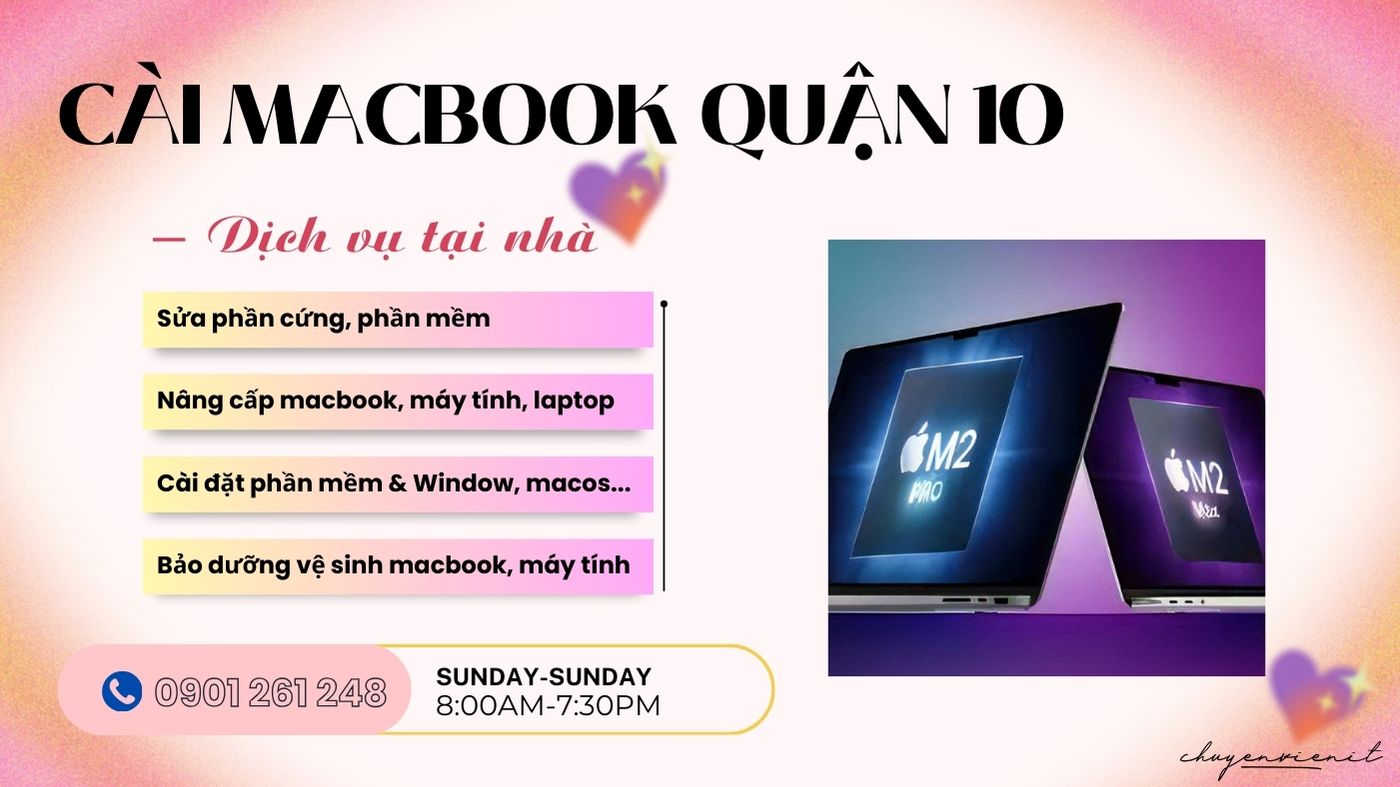 Dịch vụ cài macbook quận 10 tại nhà