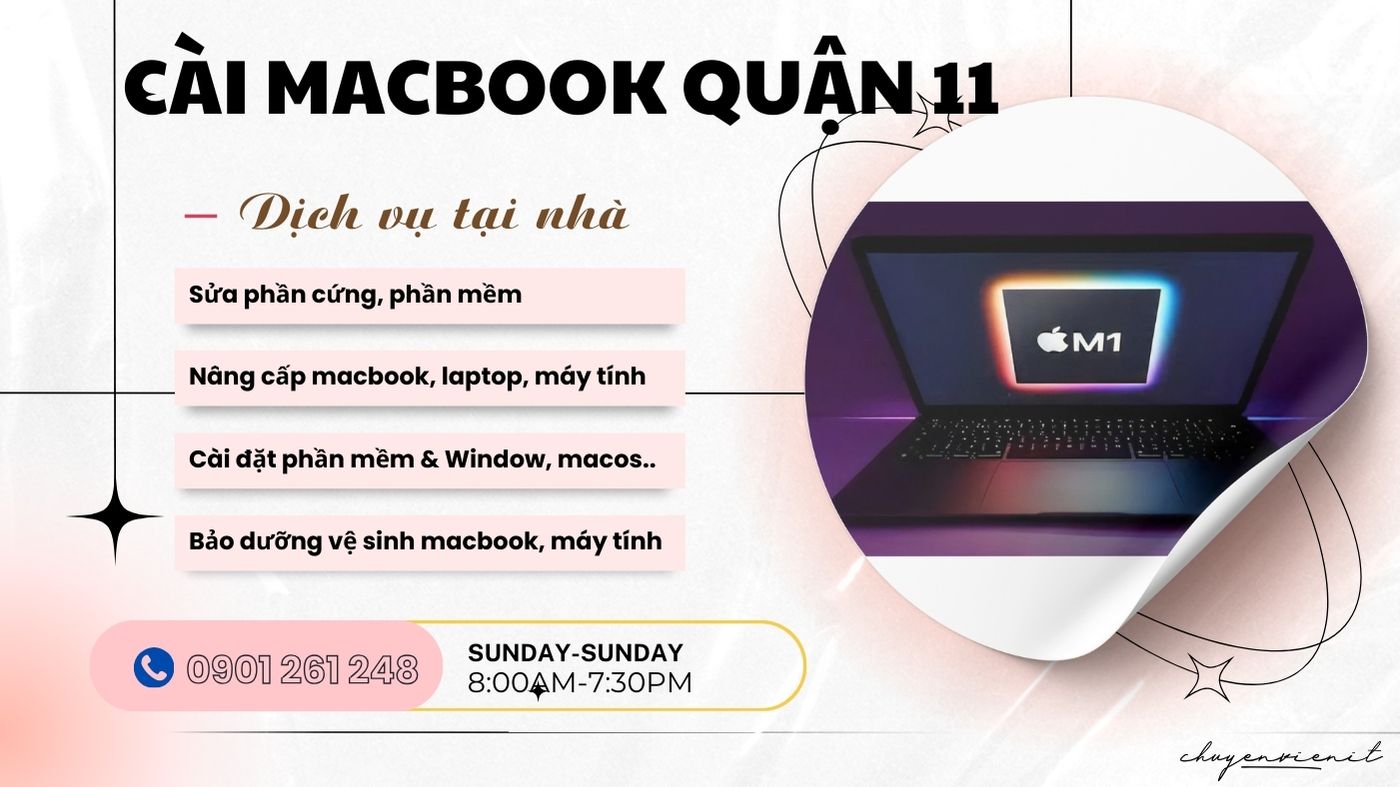 Dịch vụ cài macbook quận 11 tại nhà