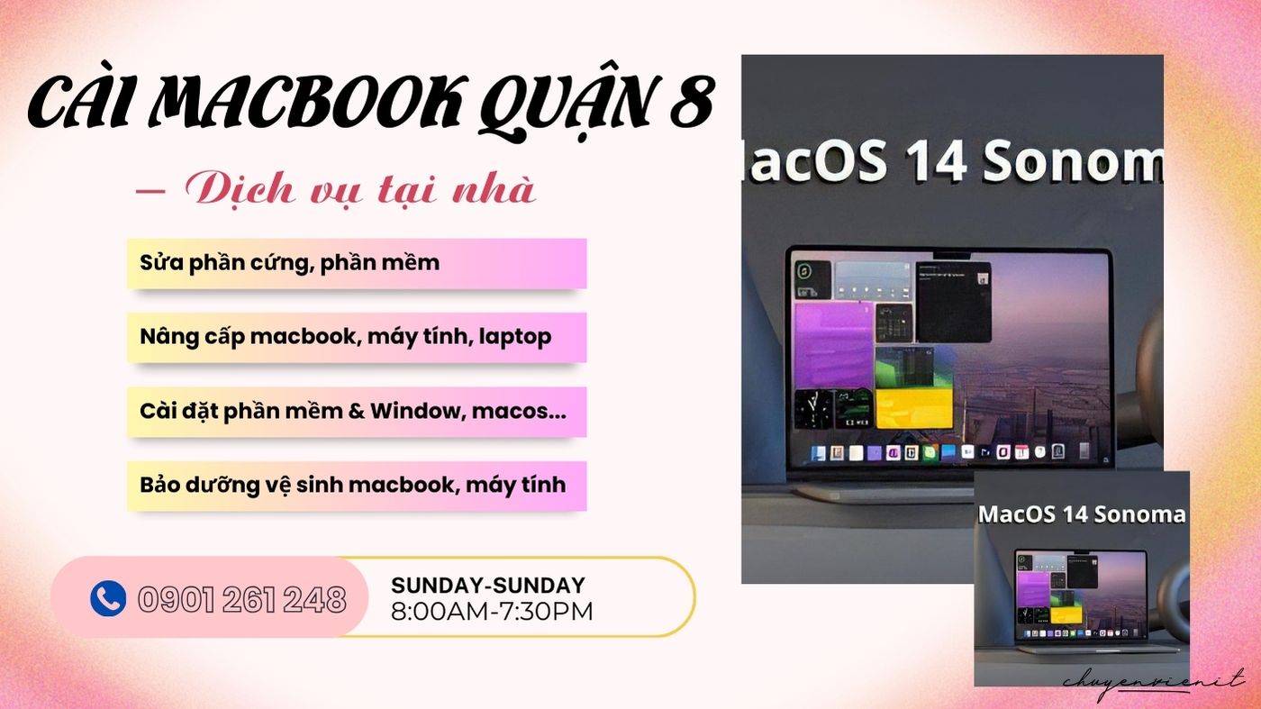 Dịch vụ cài macbook quận 8 tại nhà