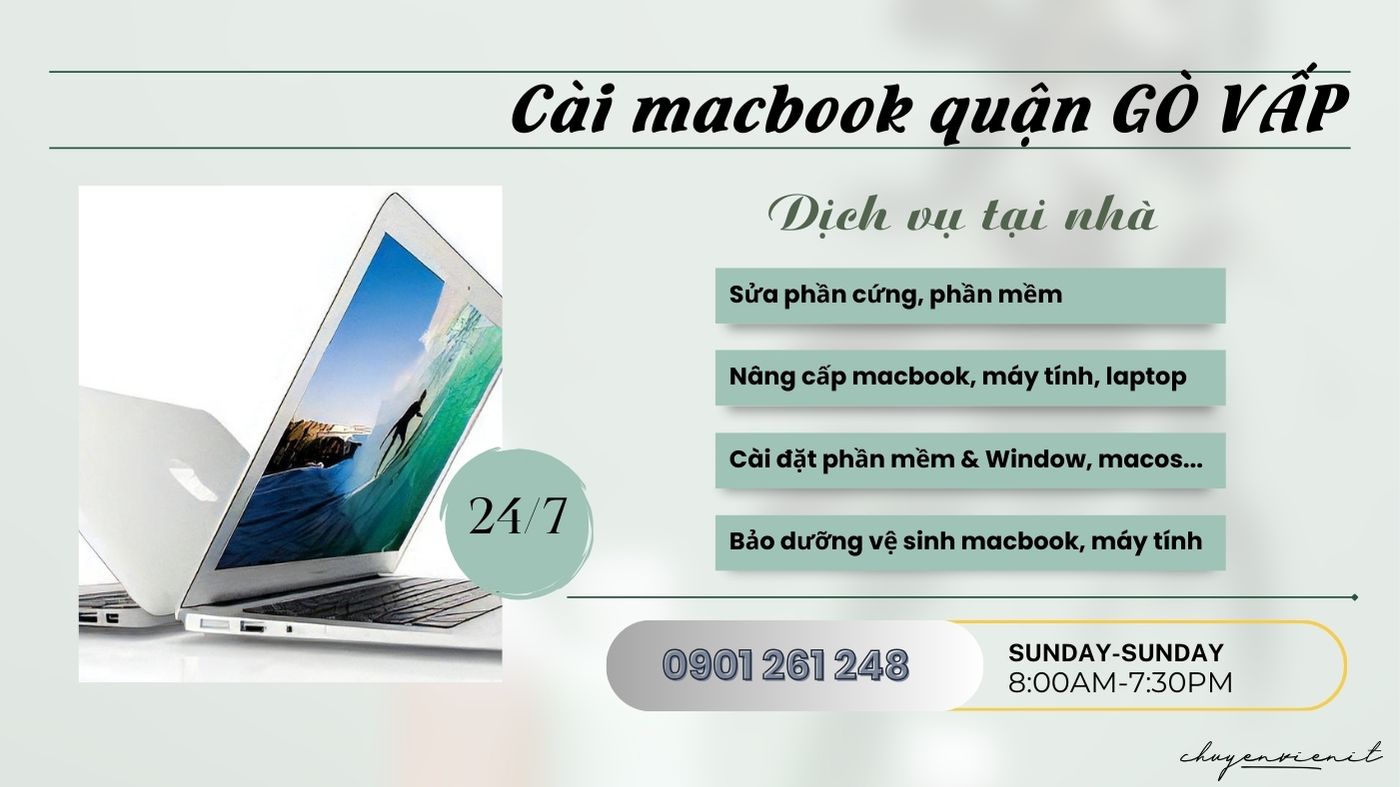 Dịch vụ cài macbook quận gò vấp