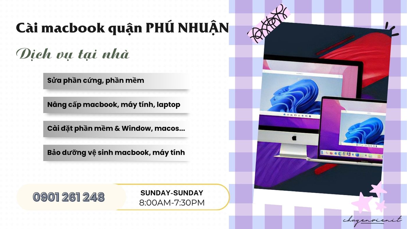 Dịch vụ cài macbook quận phú nhuận tại nhà