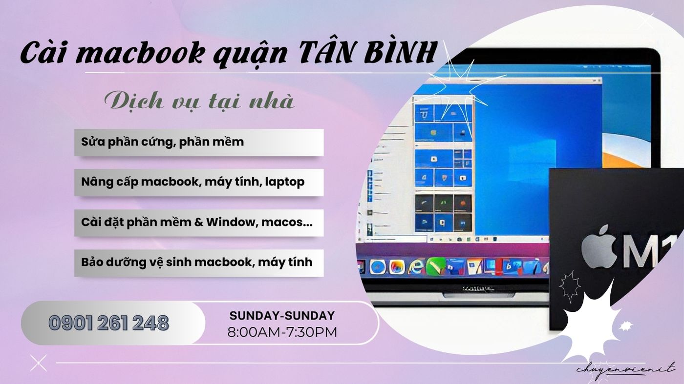 Dịch vụ cài macbook quận tân bình tại nhà