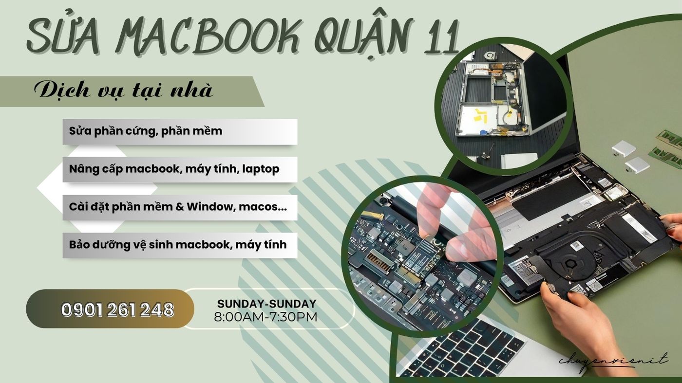 Dịch vụ sửa macbook quận 11 tại nhà