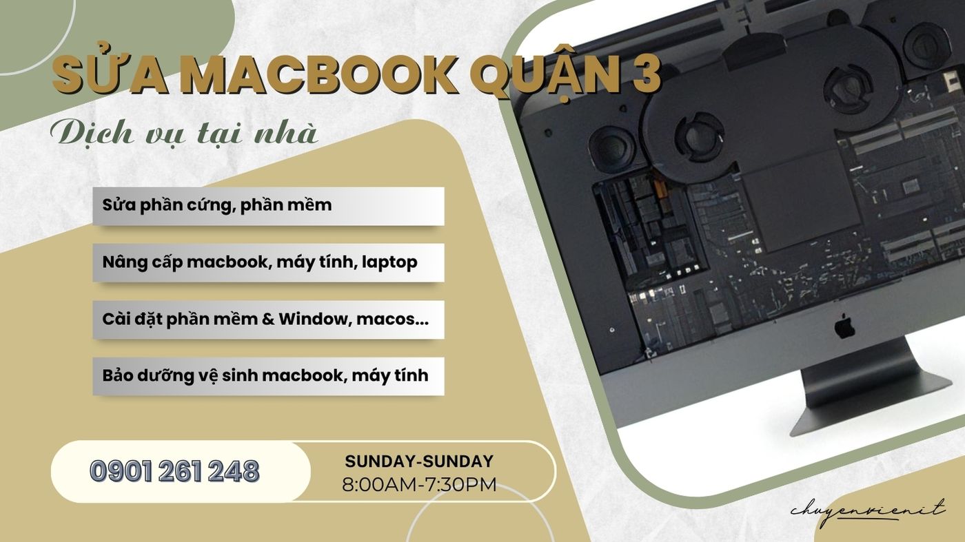 Dịch vụ sửa macbook quận 3 tại nhà