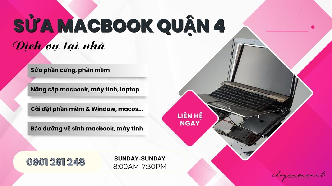 Dịch vụ sửa macbook quận 4 tại nhà