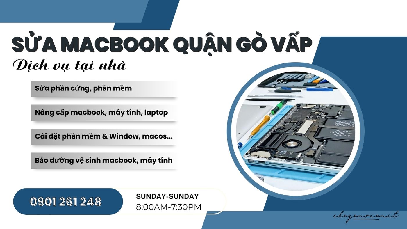 Dịch vụ sửa macbook quận gò vấp tại nhà