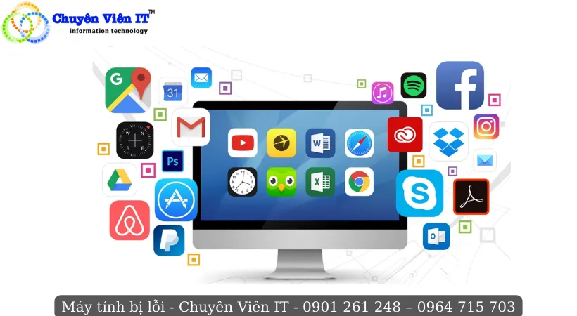 Máy tính báo lỗi về các lỗi phần mềm máy tính.