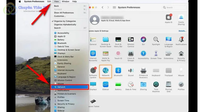 Cách xem địa chỉ IP trên máy tính MAC bằng System Preferences