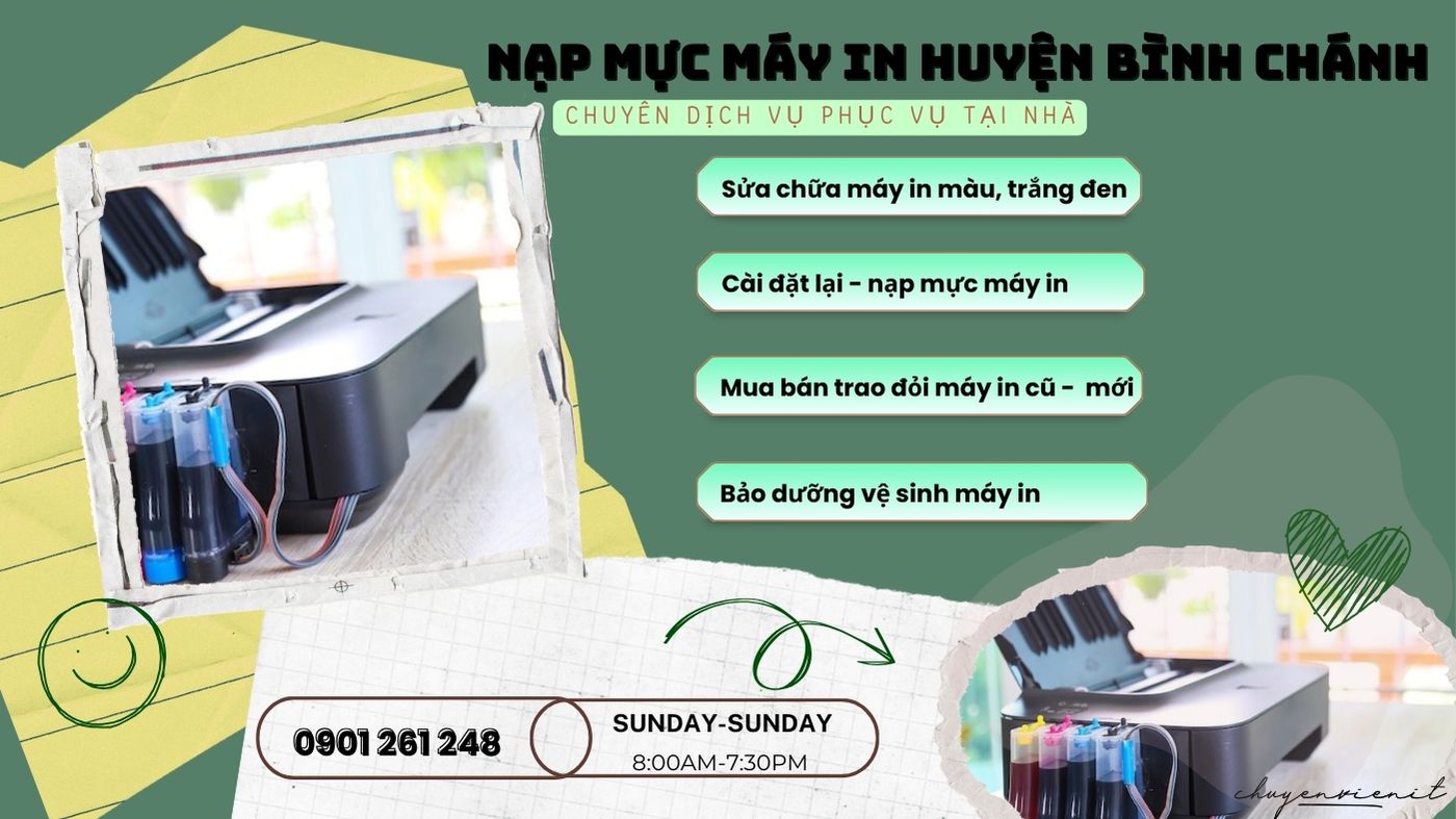 Dịch vụ nạp mực máy in huyện bình chánh