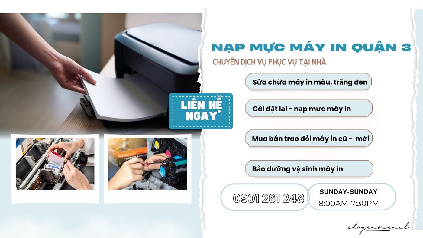 Dịch vụ nạp mực máy in quận 3