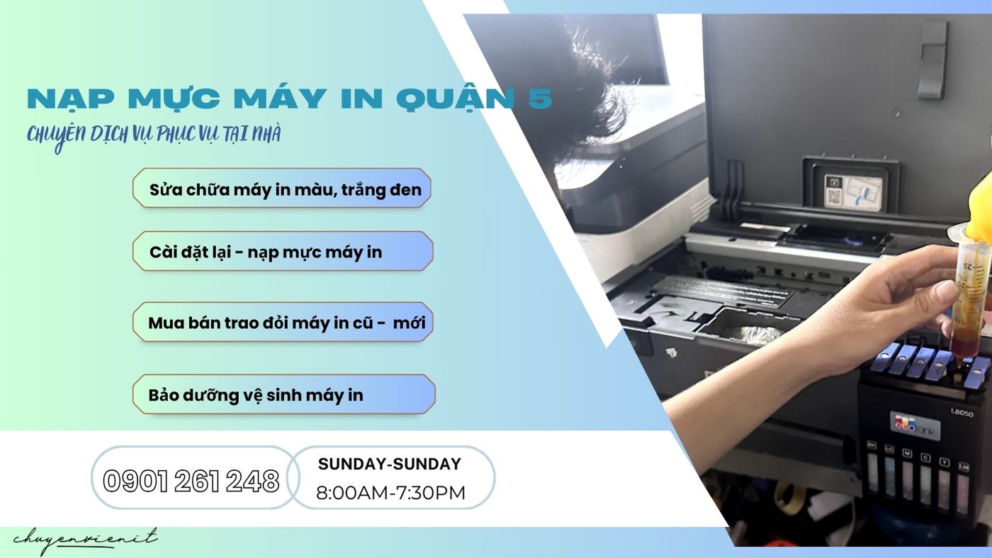 Dịch vụ nạp mực máy in quận 5