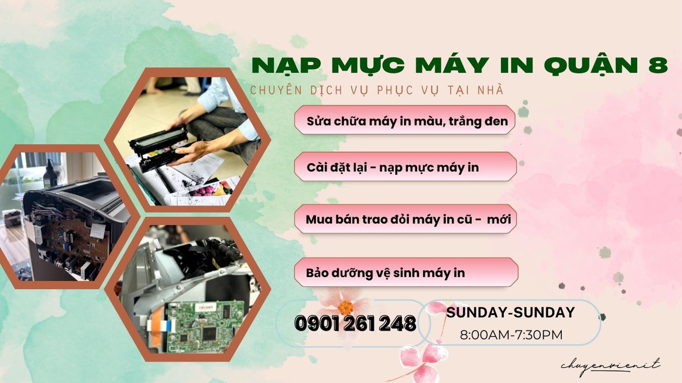 Dịch vụ nạp mực máy in quận 8