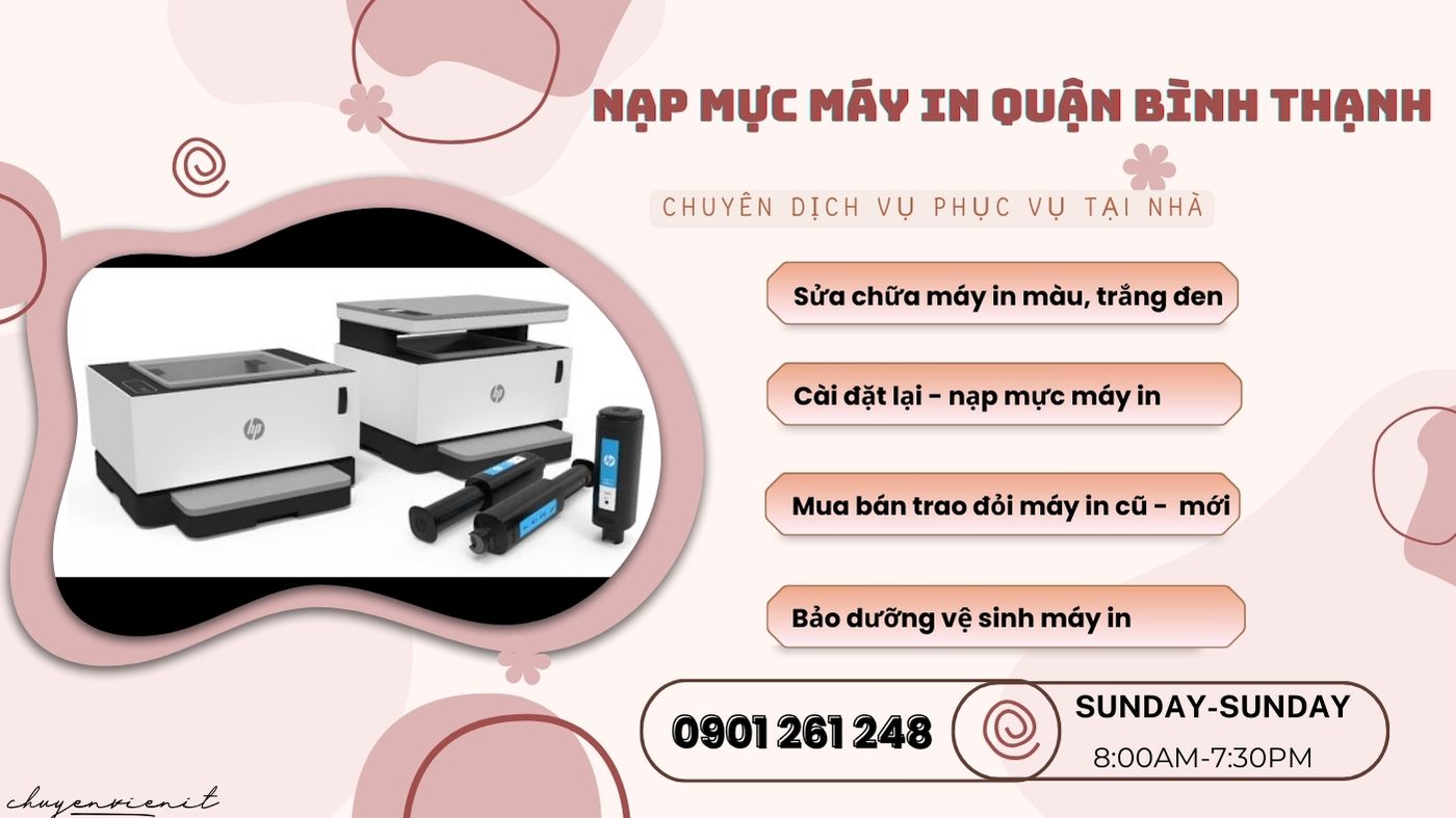 Dịch vụ nạp mực máy in quận bình thạnh