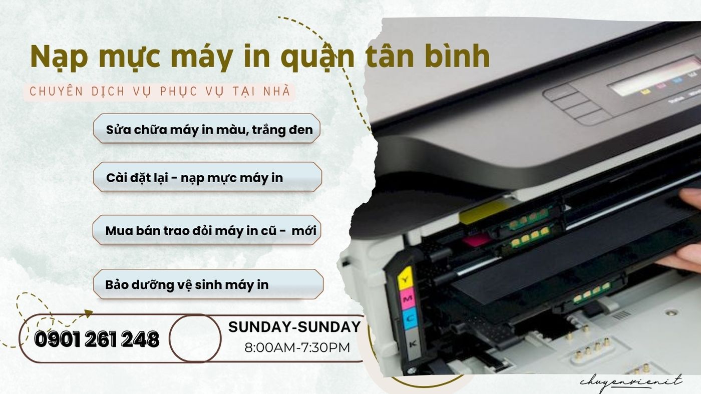 Dịch vụ nạp mực máy in quận tân bình
