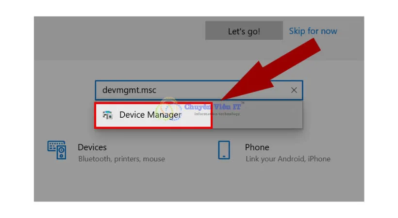 Mở Device Manager.