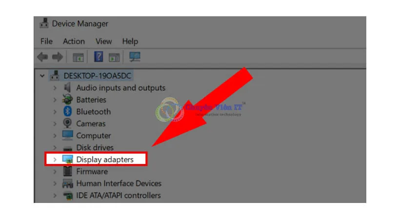 Chọn Display adapters