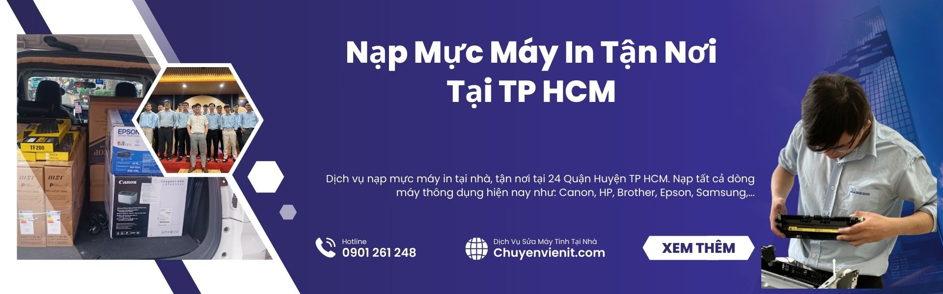 Nạp mực máy in tại nhà