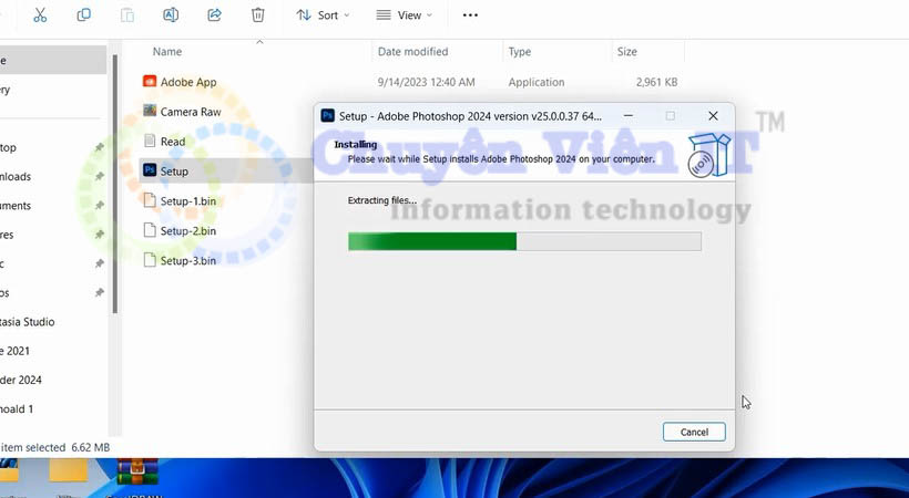Đợi tải photoshop 2024 về máy