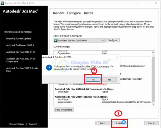 Nhấn "Install"