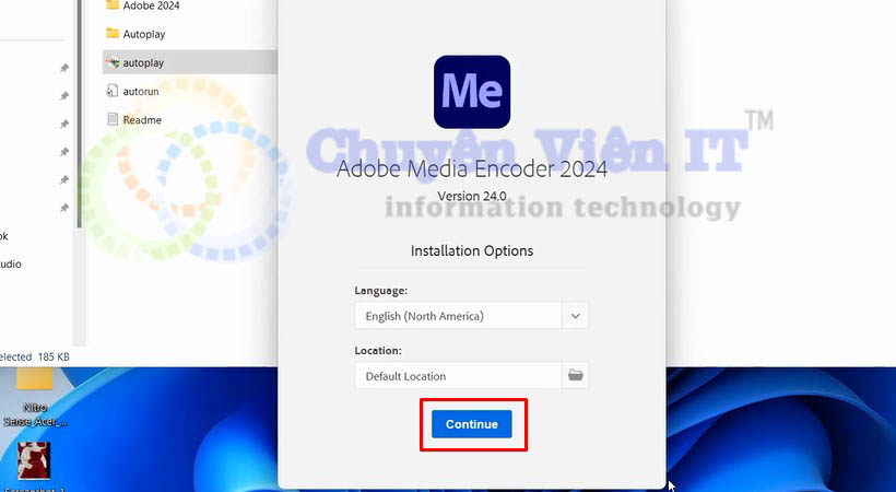 Chọn tiếp continue