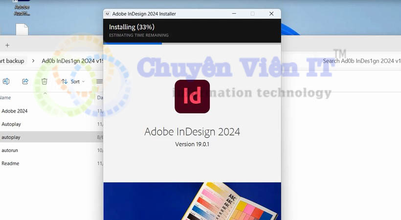 Đợi tải indesign 2024 về máy