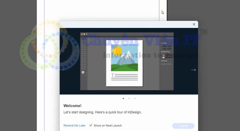 Giao diện sau khi tải indesign 2024 hoàn tất