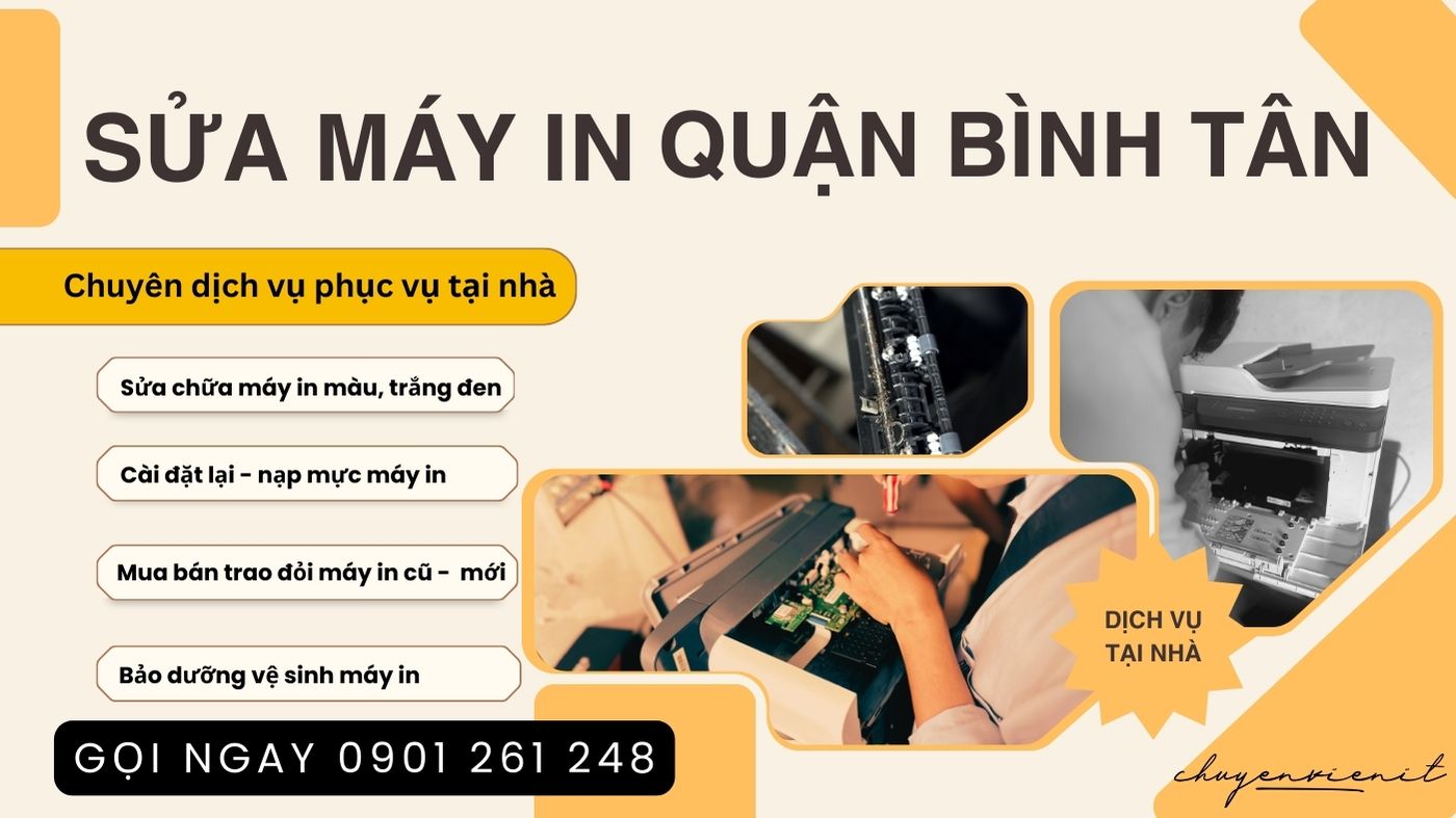 Dịch vụ sửa máy in quận bình tân tại nhà