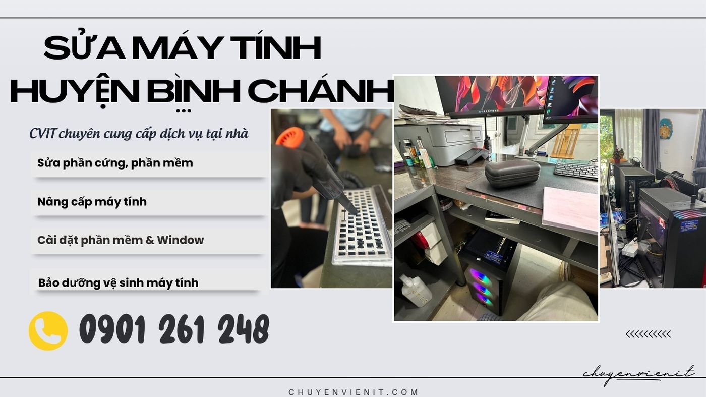 Dịch vụ sửa máy tính huyện bình chánh