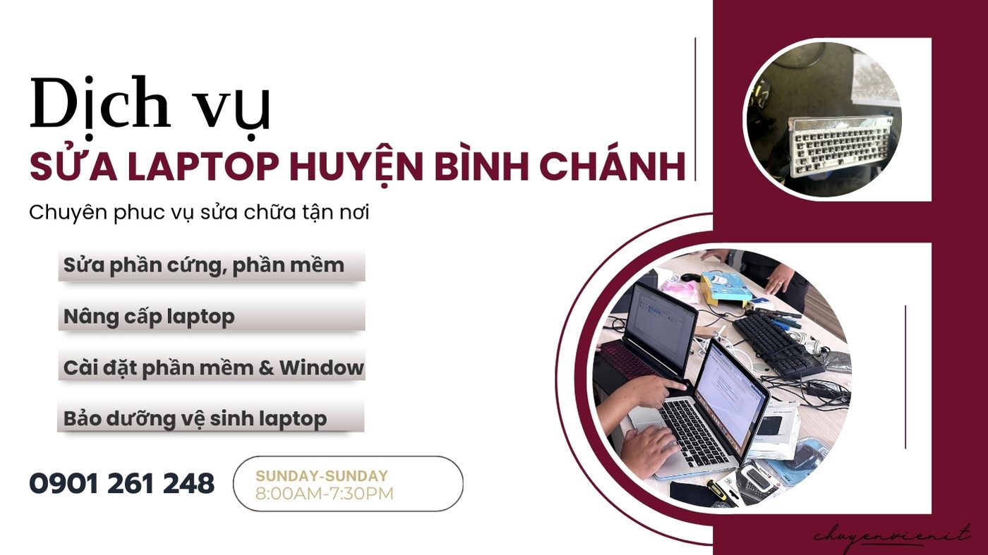Dịch vụ sửa laptop huyện bình chánh
