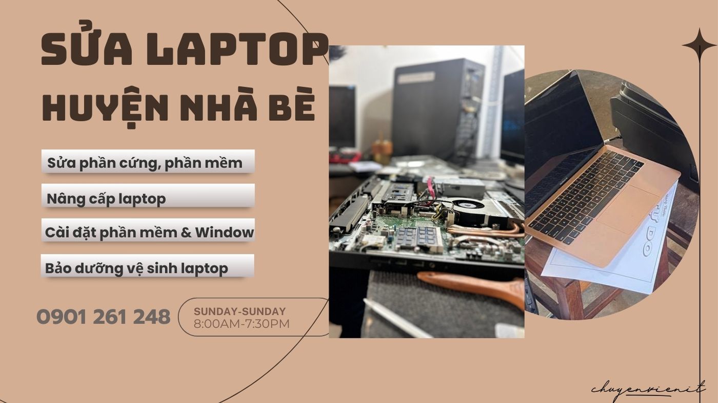 Dịch vụ sửa laptop huyện nhà bè