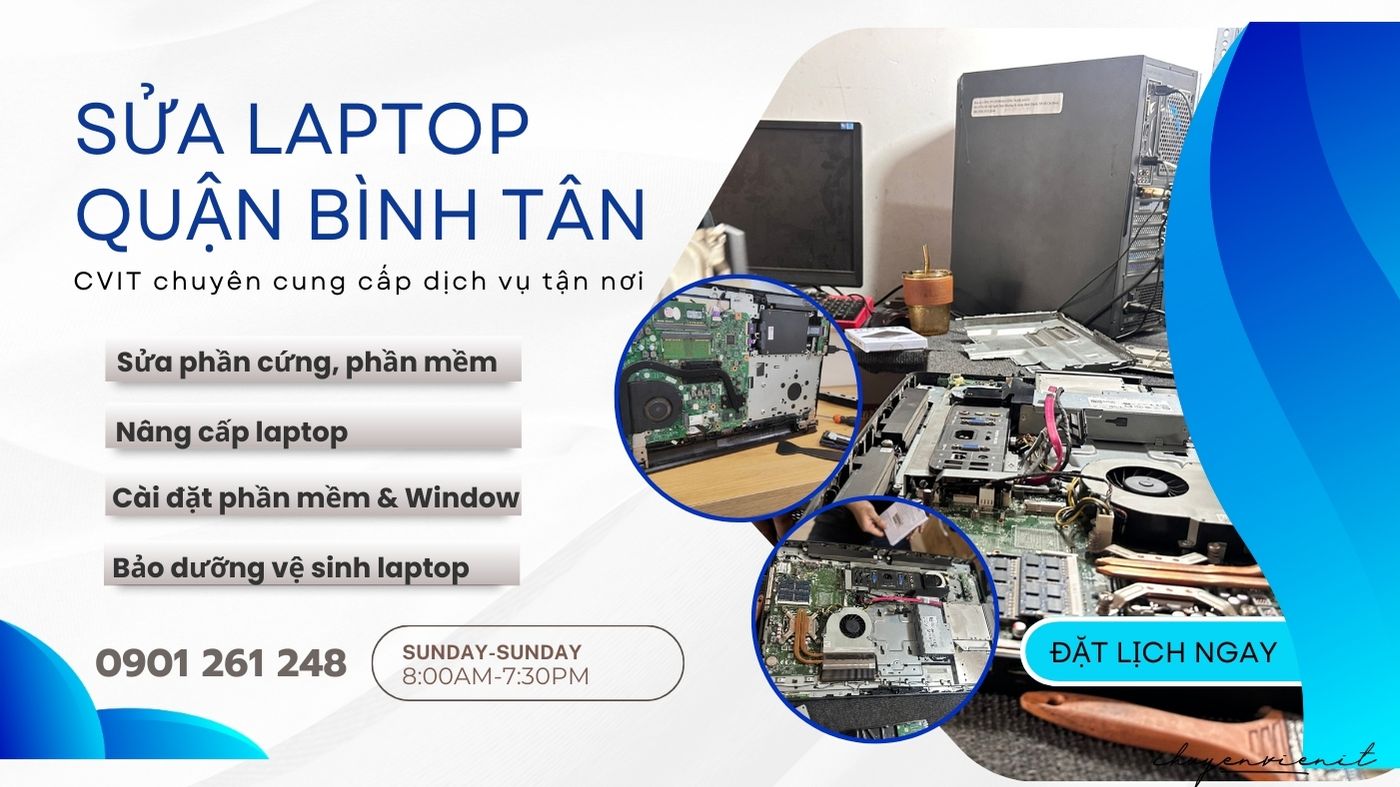 Dịch vụ sửa laptop quận bình tân