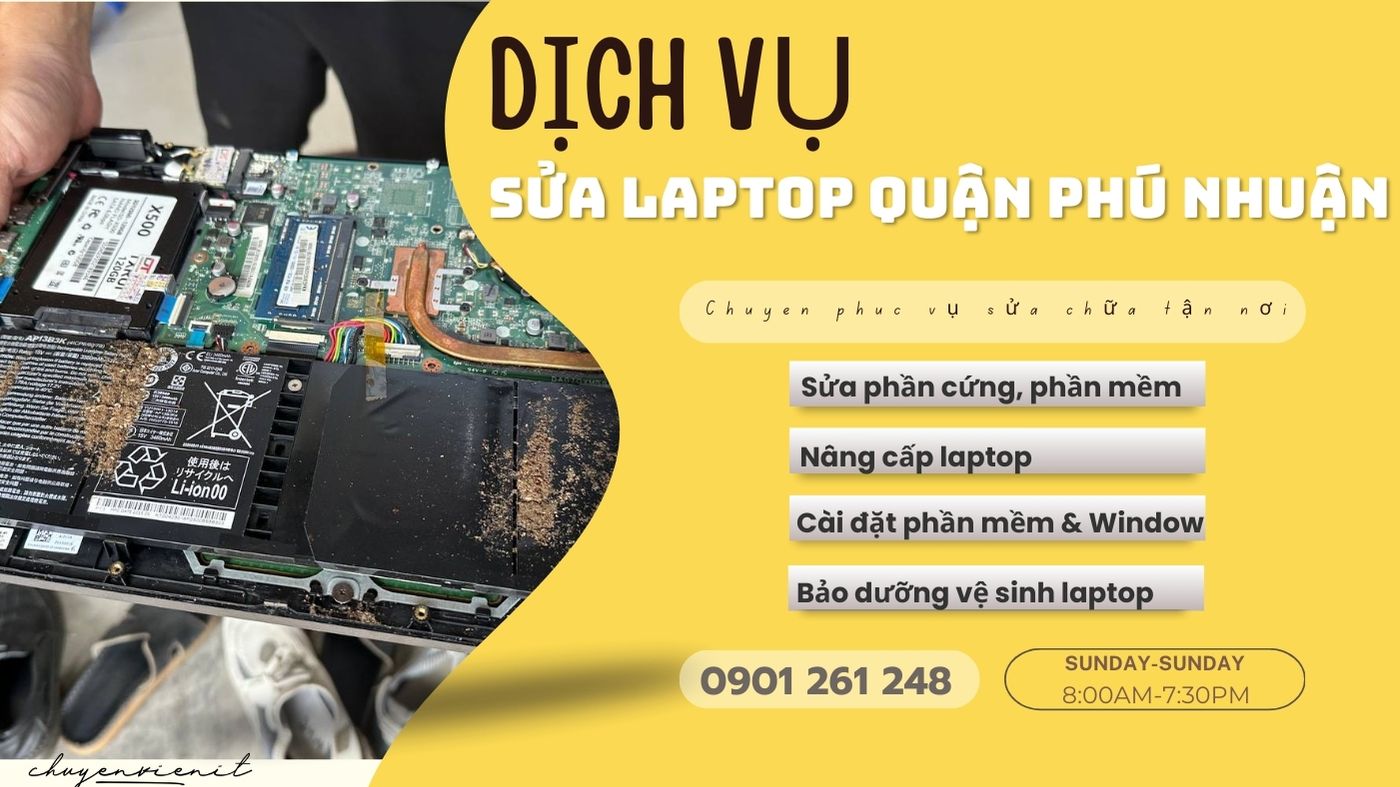 Dịch vụ sửa laptop quận phú nhuận